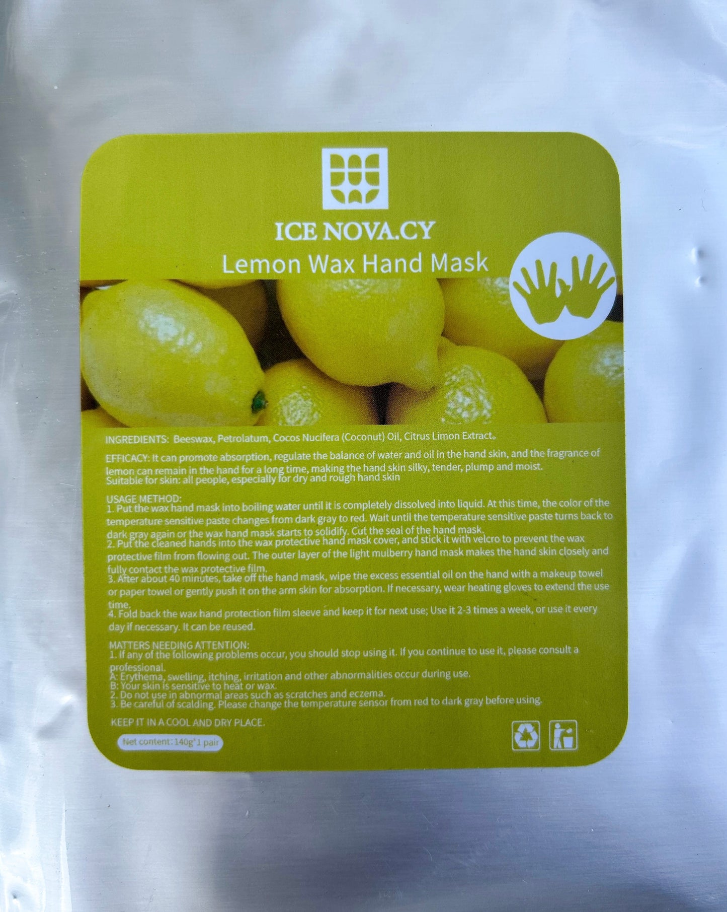 Paraffin hand mask