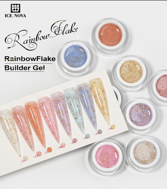 Rainbow Flake Builder Gel