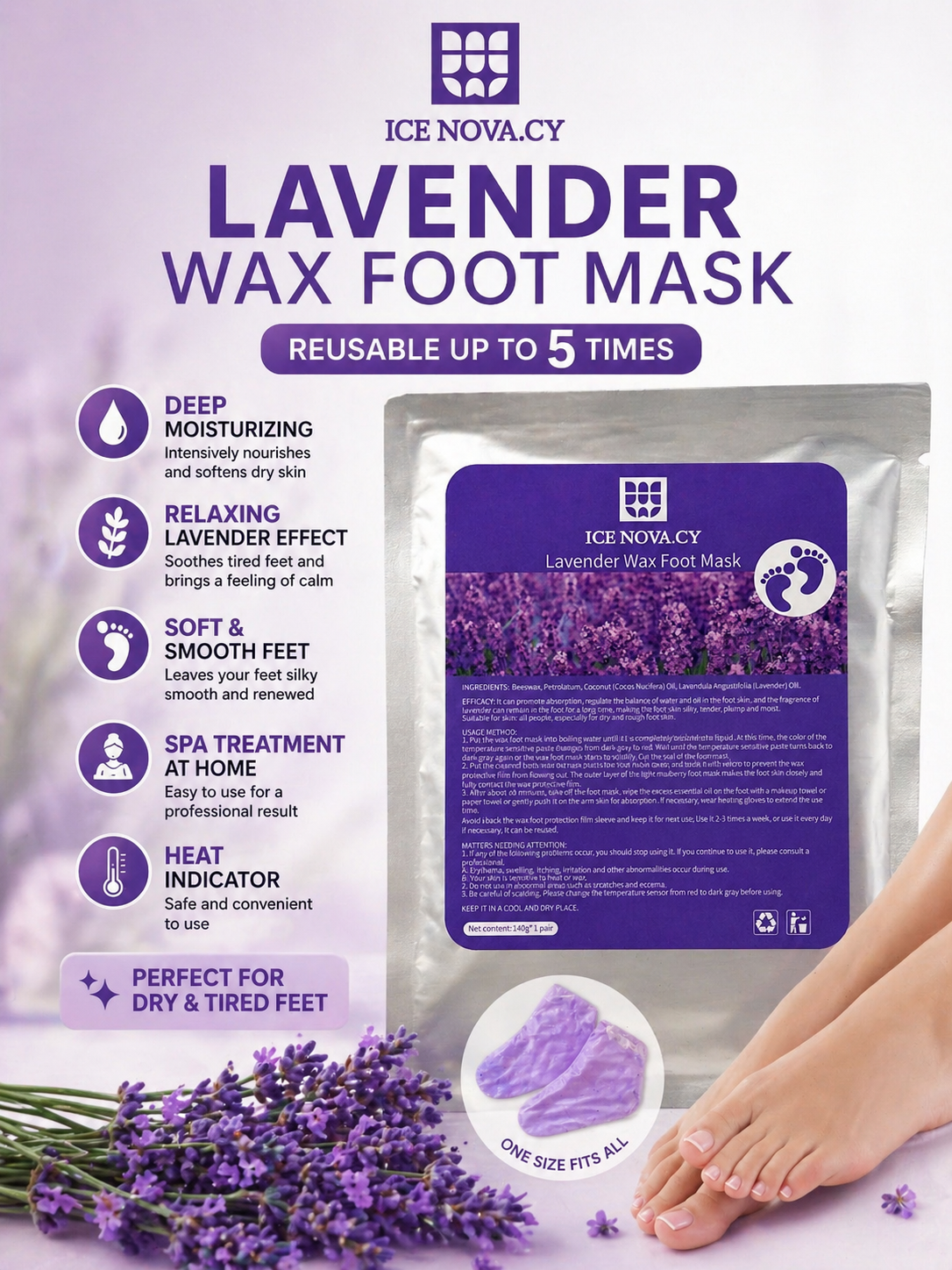 Paraffin hand and foot mask