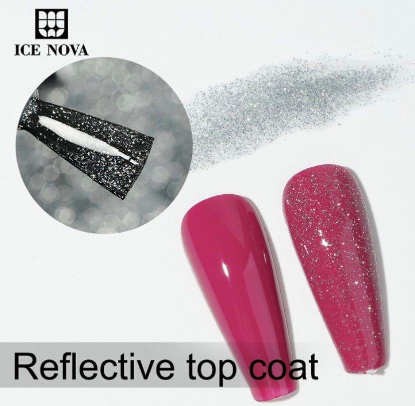 Top coat with shimmer