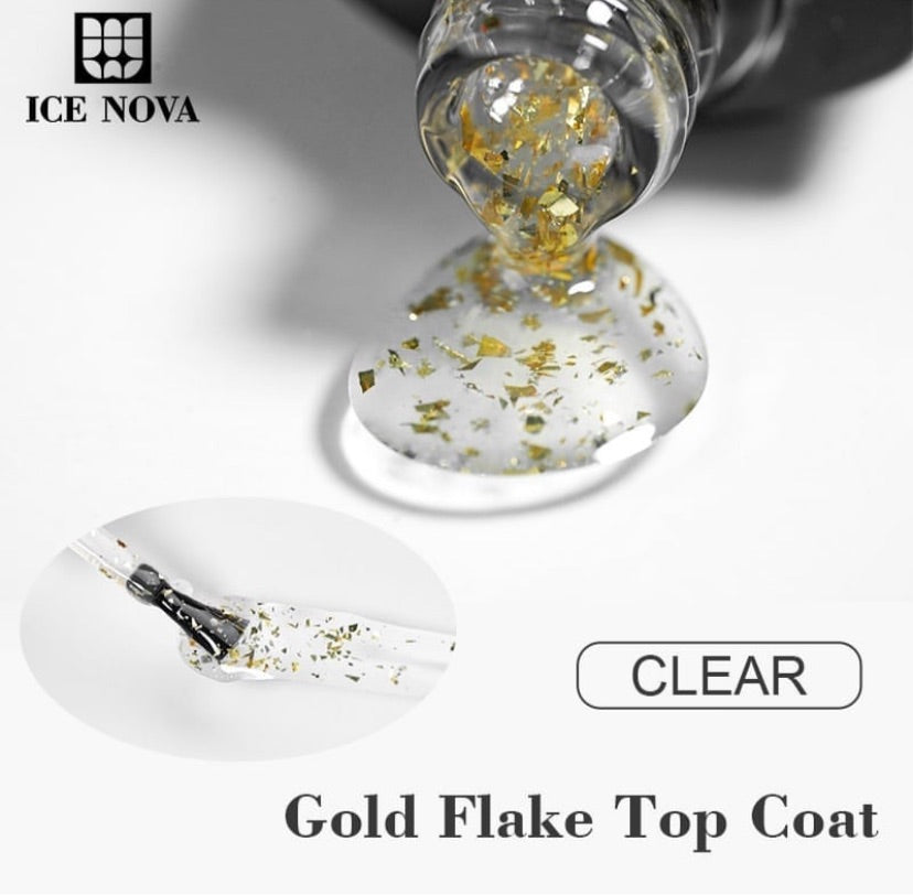 Gold flake top coat