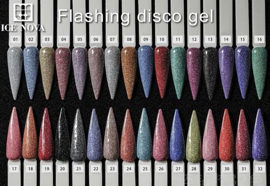 Flashing disco gel polish